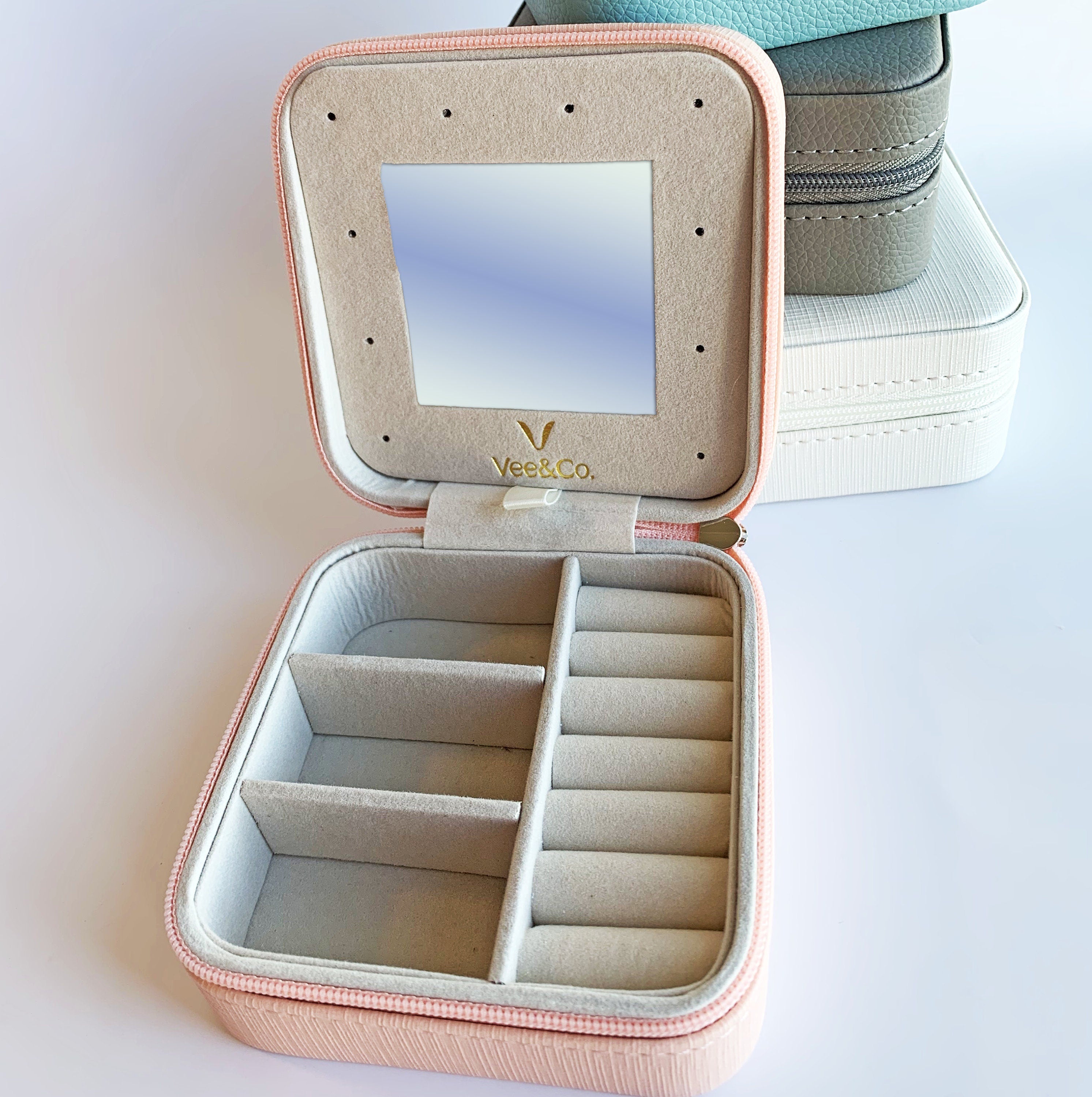 Travel Jewelry Case, Personalized Bridesmaid Proposal Gift, Bridal Party  Gifts, leather travel jewelry box, Initials & Name Travel Case